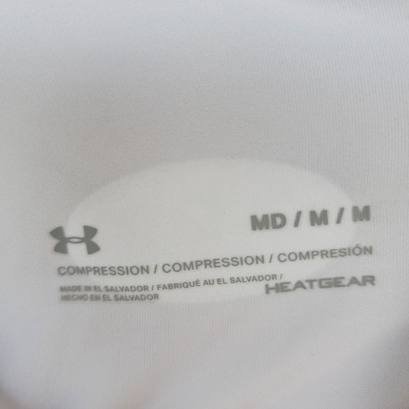 Under Armour Performance Compression HeatGear Men's M Long Sleeve White  Top - Picture 3 of 4